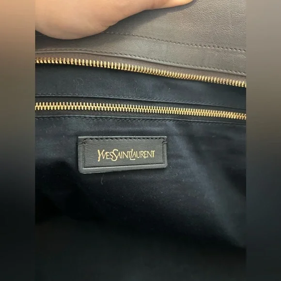 Yves Saint Laurent YSL Cabas Hand Bag Leather Authentic - Picture 13 of 14